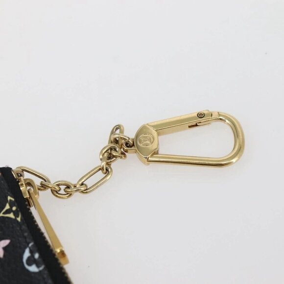 LOUIS VUITTON Multicolor Pochette Cles NM Coin Purse Black M60279 Auth 145060V - Picture 10 of 16